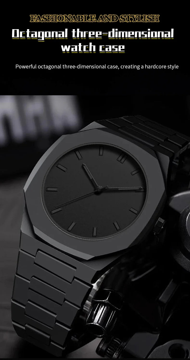 Minimalist Design Quartz Watch for Men Casual Lightweight Plastic Strap Waterproof Sports Business Watches Man Creative Clock