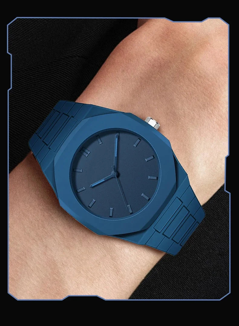 Minimalist Design Quartz Watch for Men Casual Lightweight Plastic Strap Waterproof Sports Business Watches Man Creative Clock