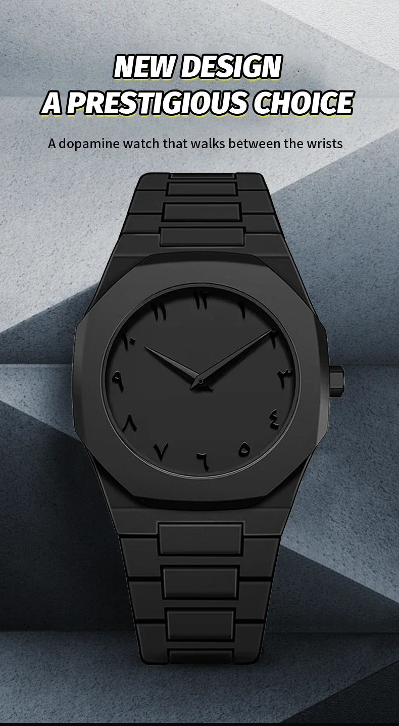 Minimalist Design Quartz Watch for Men Casual Lightweight Plastic Strap Waterproof Sports Business Watches Man Creative Clock